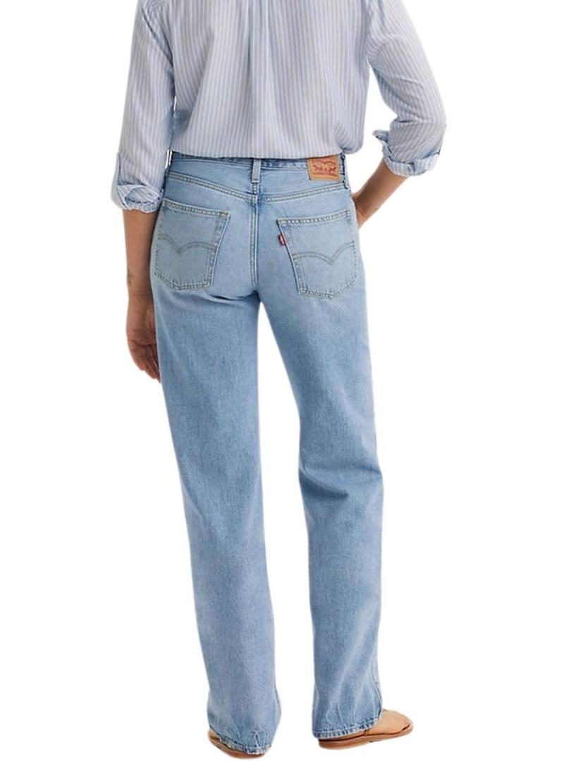 Calça de ganga Levis 94 Baggy em denim claro para mulher