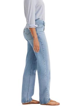 Calça de ganga Levis 94 Baggy em denim claro para mulher