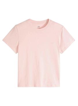 Camiseta básica rosa da Levi's para mulher
