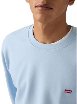 Moletom básico azul da Levis para homem.