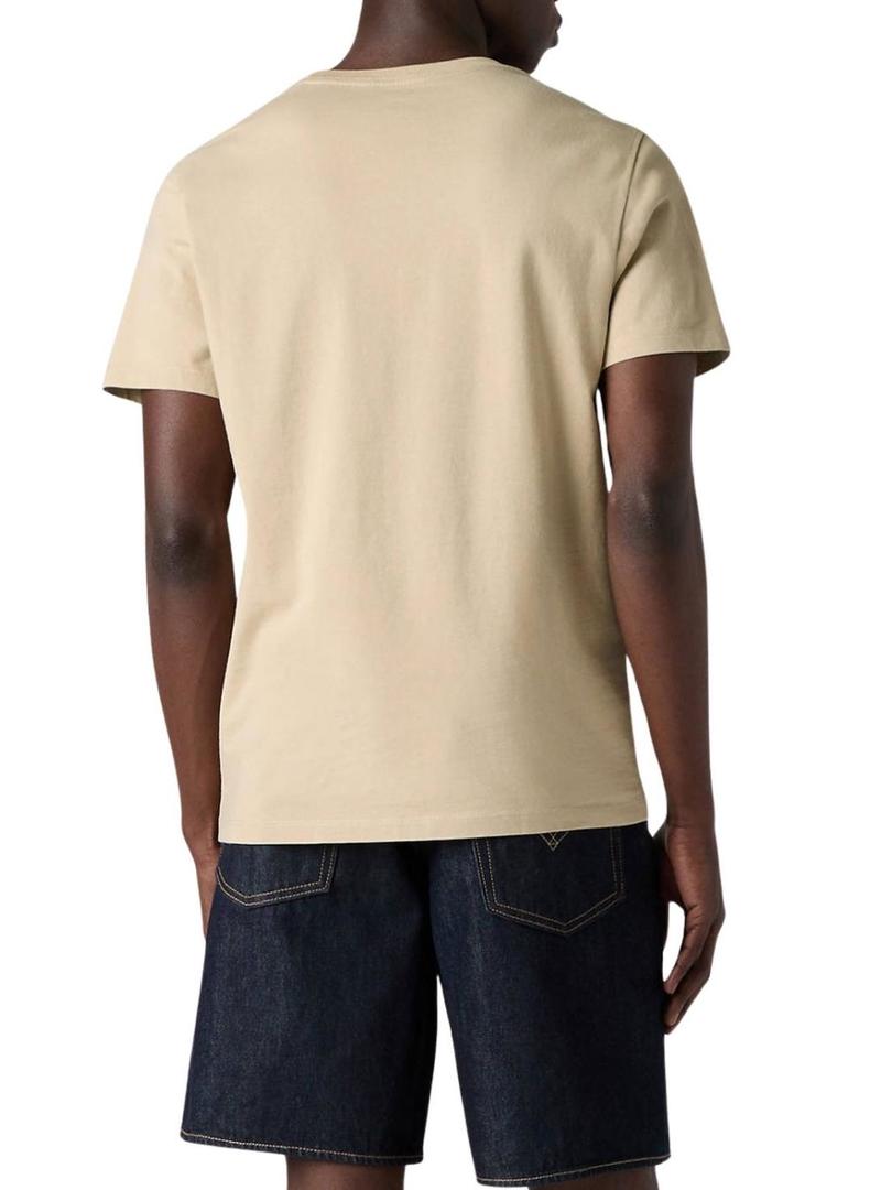 Camiseta Levi's original bege para homem.