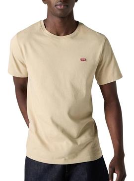 Camiseta Levi's original bege para homem.