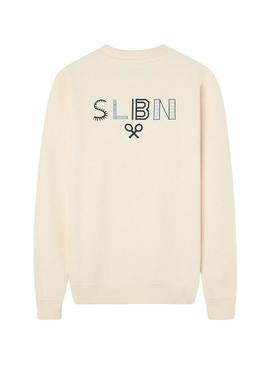 Moletom Silbon com logo étnico bege para homem