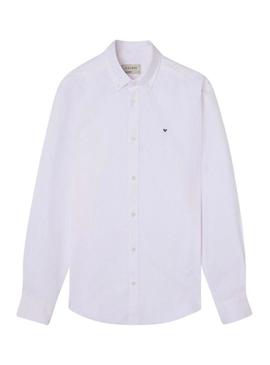 Camisa Silbon rosa e branca listrada para homem