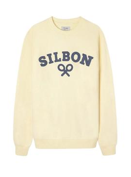 Blusa de raqueta amarela da Silbon para homem.