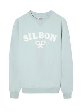 Moletom Silbon raquete azul para homem.