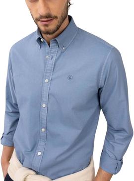 Camisa El Ganso Dyed azul claro para homem