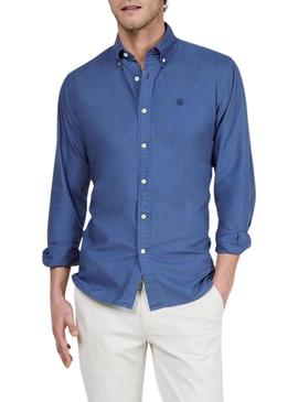 Camisa El Ganso Dyed azul para homem.
