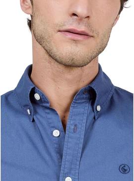 Camisa El Ganso Dyed azul para homem.