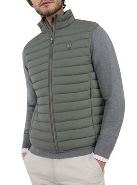 Colete El Ganso básico verde para homem.