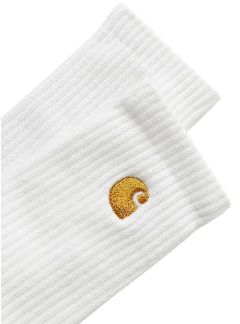 Meias Carhartt Chase brancas para homem e mulher.
