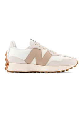 Sapatos New Balance U327 bege para mulher.