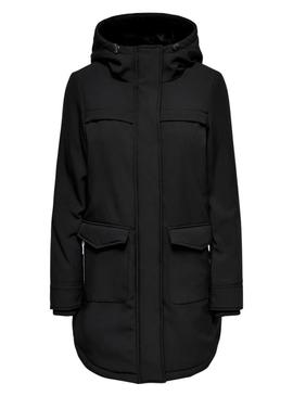Parka Only Masstrich preta para mulher.