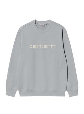 Moletom básico azul Carhartt para homem.