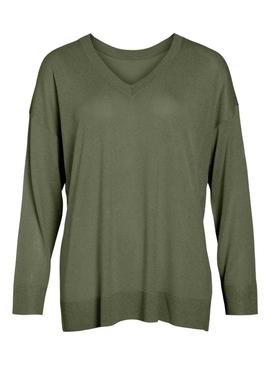 Camisola de malha fina Vila Vinowy verde para mulher