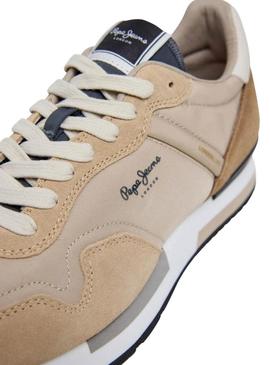 Sapatilhas Pepe Jeans Hailon bege para homem