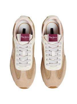 Sapatilhas Pepe Jeans Jane bege para mulher