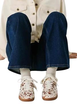 Sapatilhas Pepe Jeans Ball Chic animal print para mulher.