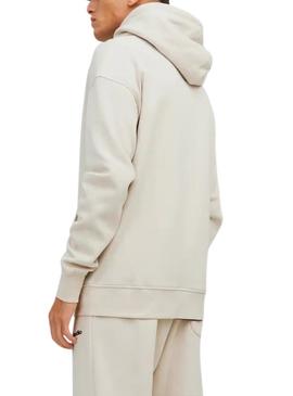 Moletom Jack and Jones Vesterbro bege para homens.