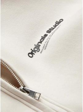 Moletom Jack and Jones Vesterbro bege para homens.