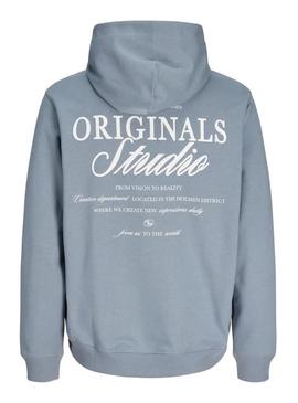 Moletom Jack and Jones Norrebro azul para homens.