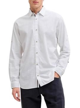 Camisa Jack and Jones Henry branca para homem.