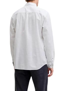 Camisa Jack and Jones Henry branca para homem.