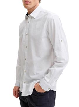 Camisa Jack and Jones Henry branca para homem.