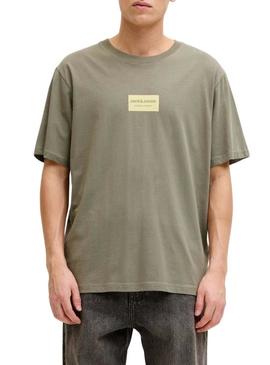 Camiseta Jack and Jones Frank verde para homem.