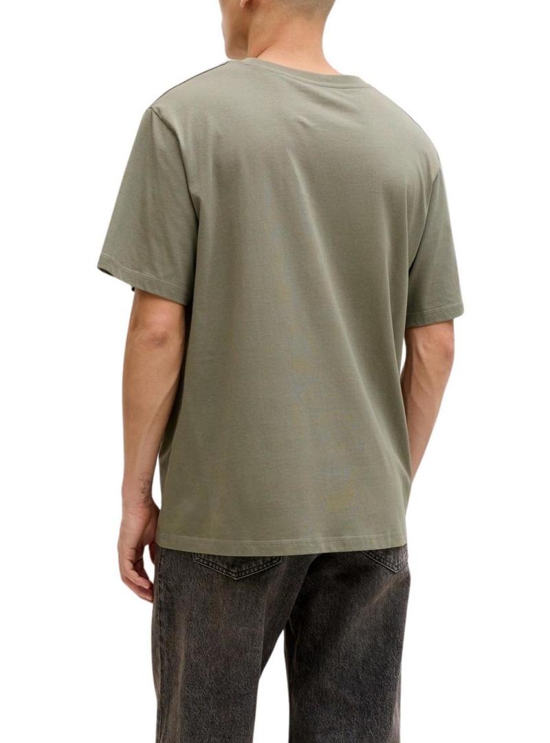 Camiseta Jack and Jones Frank verde para homem.