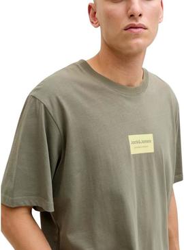 Camiseta Jack and Jones Frank verde para homem.
