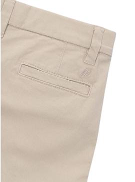 Bermudas Mayoral chinês bege para menino.