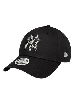 Boné New Era New York Yankees 9FORTY com estampa de animal para mulher.