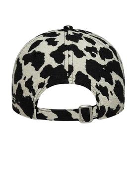 Boné New Era New York Yankees 9FORTY com estampa de vaca para mulher.