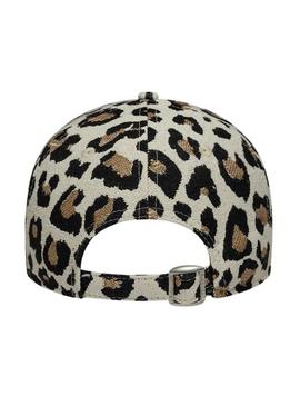 Gorra New Era Midi New York Yankees 9FORTY estampado leopardo para mulher.