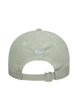 Boné New Era Cord New York Yankees 9FORTY verde claro para mulher.