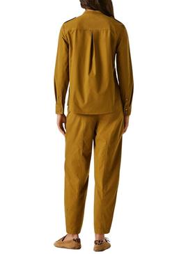 Camisa Pepe Jeans Angy mostarda para mulher.