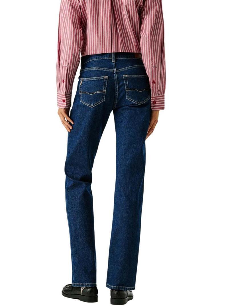 Calça jeans Pepe Jeans Grace denim escuro para mulher