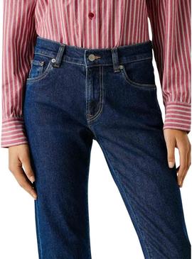 Calça jeans Pepe Jeans Grace denim escuro para mulher