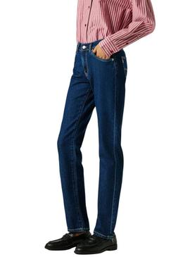 Calça jeans Pepe Jeans Grace denim escuro para mulher