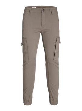 Calça cargo bege Jack and Jones Paul para homem.