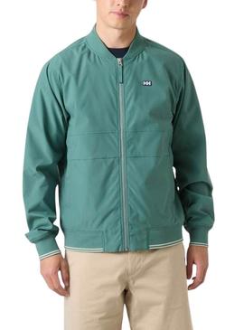 Jaqueta bomber marinha verde Helly Hansen para homem.