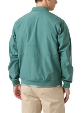 Jaqueta bomber marinha verde Helly Hansen para homem.
