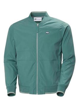 Jaqueta bomber marinha verde Helly Hansen para homem.