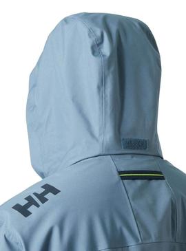 Jaqueta Helly Hansen Crew Midlayer azul com capuz.