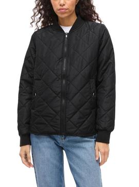 Jaqueta bomber Vila Vitate preta para mulher.