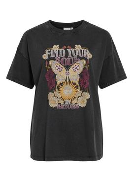 Camiseta Vila Vibliss preta para mulher.