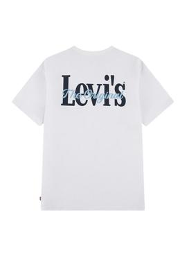 Camisa Levis Classic And Clean branca para criança.