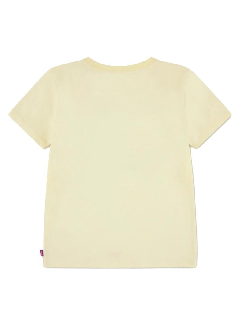 Camiseta Levis Chambray Applique amarela para menina.