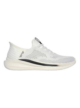Tênis Skechers Slade Quinto branco para homens.